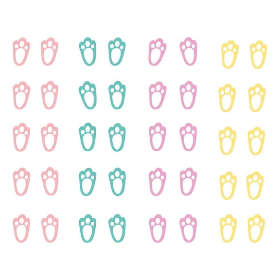 Rirozkan Easter Bunny Toilet Stickers, Funny Carrot Footprints Decals, Removable Vinyl Wall Art Decor, Adhesive Stickers for Living Room Bedroom