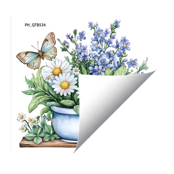 Rirozkan Easter Decoration Stickers, Lovely Pattern Wall Decals, Bunny Rabbit Vinyl Stickers, Removable Window Clings for Home Door Glass, Spring Holiday Party Decor