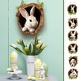 thumbnail image 1 of Rirozkan Easter Door Sign, 8in Wooden Bunny Bunny Plaque, Spring Welcome Hanging Decor, Laser Cut Tree Shape with Hanger, for Front Door, Wall, Decor, 1 of 7