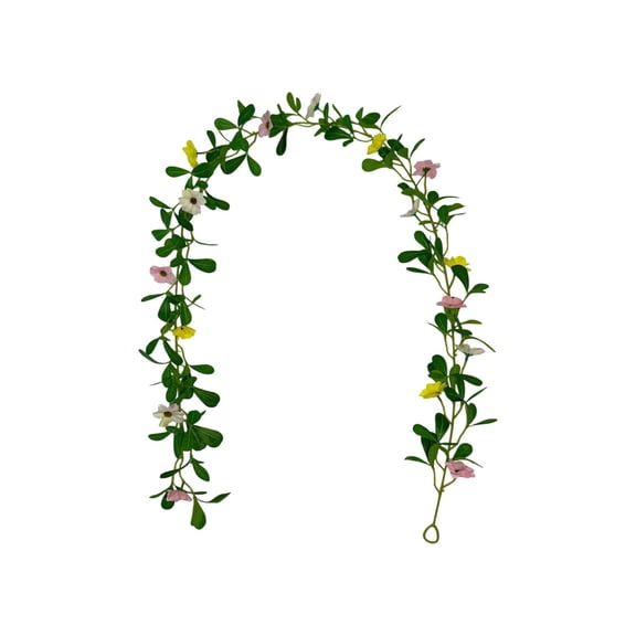 Rirozkan Fake Flower Vines, 71 Inch Artificial Forsythia Garland, Simulation Plants for Home Wall Decor, Ceiling Pipe Cover, Wedding Party Hanging Greenery