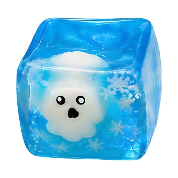 Rirozkan Fidget Toy, Halloween Glowing Pumpkin Inside Slow Rising Cube, Malt Sugar Stress Relief Block for Adults, Office, Home
