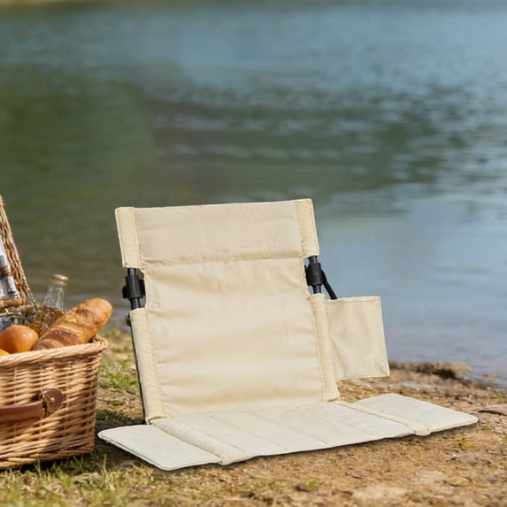 Rirozkan Folding Camping Chair, Portable Aluminum Alloy Beach Lounger, Outdoor Lawn Seat with Backrest, Compact Folding Chair for Patio, for Picnic, Hiking