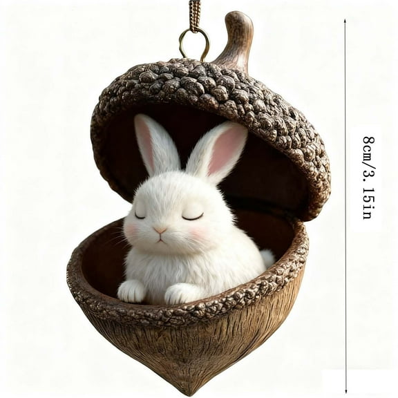 Rirozkan Forest Ornament Set, Animal and Acorn Decor, Woodland Christmas Tree Hangers, 3 Inch Holiday Decorations for Seasonal and Home Display, A