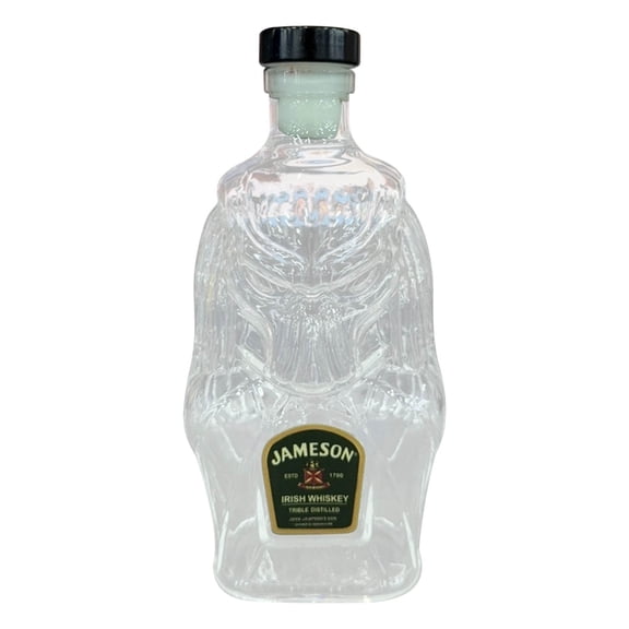 Rirozkan Glass Whiskey Decanter Set, Unique Shape Liquor Bottle, Clear Spirits Dispenser with Stopper, Home Bar Accessory, Gift for Enthusiasts, White