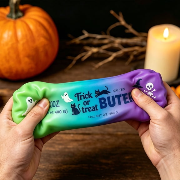 Rirozkan Halloween Butter Slime Stick, Slow Rising Stress Relief Fidget Toy, Soft Squeeze Sensory for Party Favor Gift