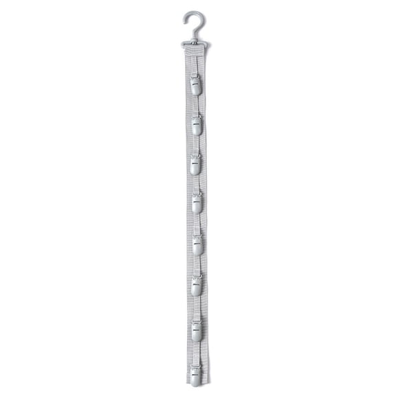 Rirozkan Hat Organizer, Wall Mounted Cap Rack, Space Saving Storage, 8 Clip Hooks for Baseball Caps Closet Door Entryway, Gray