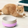 thumbnail image 1 of Rirozkan Heated Cat Bowl, Ceramic Pet Dish with Warming Function, Automatic Temperature Control Food Bowl, Elevated Feeder for Winter Meals and Pet Comfort, Purple, 1 of 6