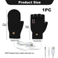 thumbnail image 1 of Rirozkan Heated Gloves, USB Rechargeable Winter Gloves, Full Hand and Fingerless Mittens, Touchscreen Compatible, for Men and Women, A, 1 of 7