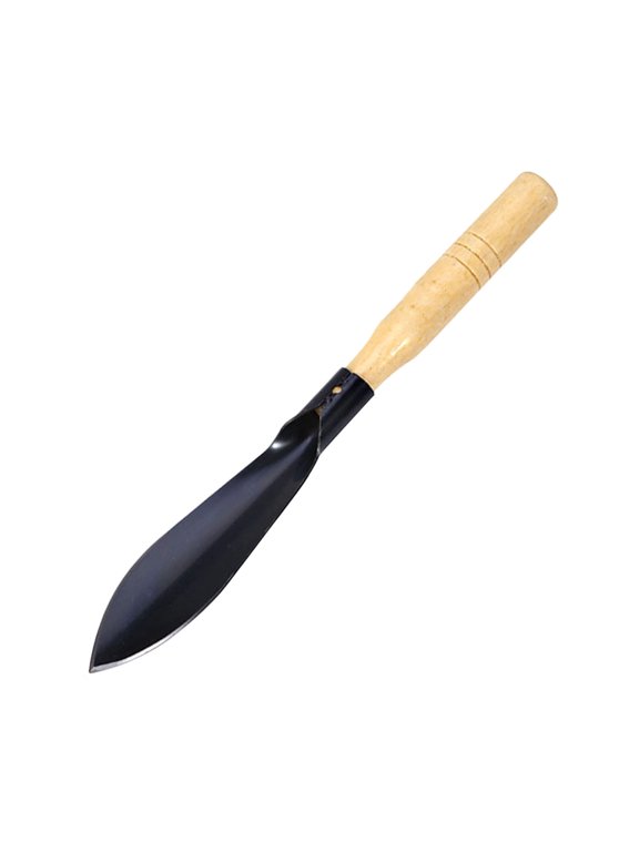 Rirozkan Heavy Duty Garden Spade With Wooden Handle, Steel Pointed Head Digging Shovel, Outdoor Hand Trowel For Yard, Patio, Planting Tool