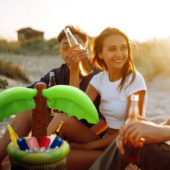 Rirozkan Inflatable Drink Float, Summer Pool Party Floating Beverage Cooler Holder for Beach Lake River Relaxing