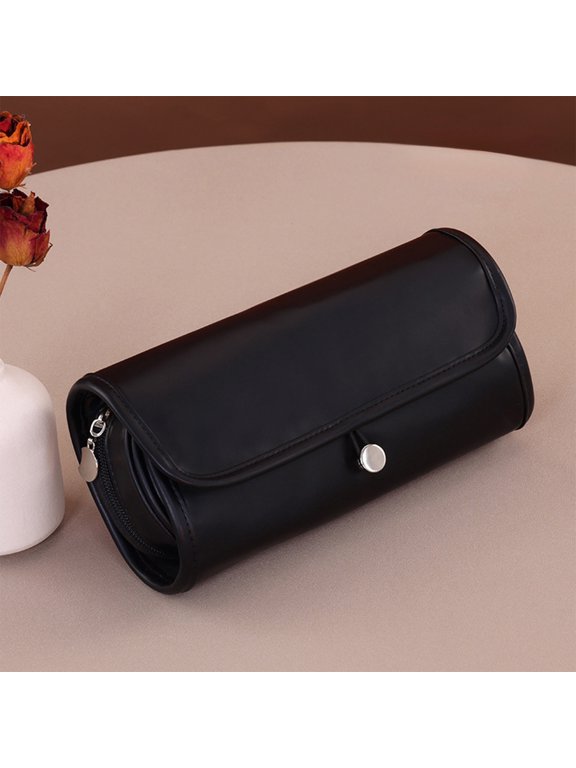 Makeup Brush Holder, Travel Roll Up Bag, Cosmetic Pouch, Portable Folding Storage for Brushes, Lipstick, Beauty Tools for Purse