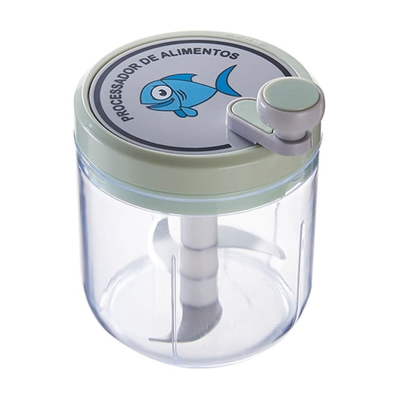 Rirozkan Manual Food Chopper, Handheld Garlic Press, Portable Vegetable Masher for Nuts, Herbs, and Ice, 20 Ounce Container