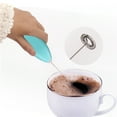 thumbnail image 1 of Rirozkan Milk Frother, Electric Handheld Mixer, Coffee Foam Maker and Stir Stick, Battery Powered Kitchen Tool, for Coffee, Drinks, Baking, Blue, 1 of 6
