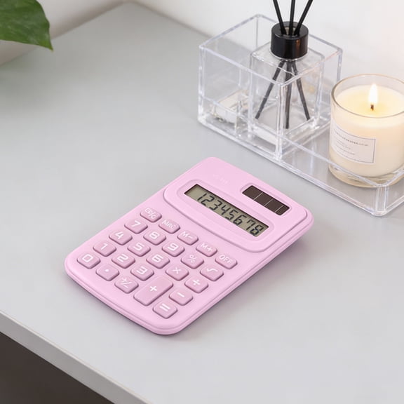 Rirozkan Mini Pocket Calculator, 8 Digit LCD Basic Handheld Computer with Soft Press Keys for Daily Figuring Office Home Business Travel Use