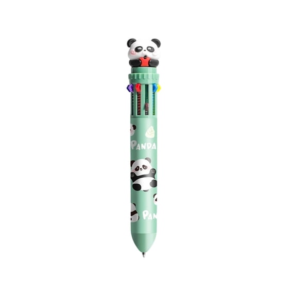 Rirozkan Multi Color Pen, 10 Color Retractable Pen, Cute Cartoon Ballpoint Pen, Click Style Colored Pen Set for Office Art Supplies, for Drawing Writing Journal