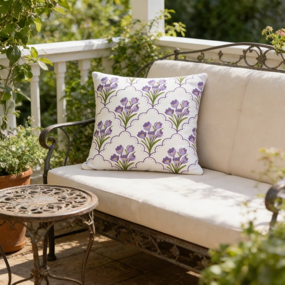 Rirozkan Outdoor Waterproof Pillow Covers, 45x45cm Printed Cushion Case, Durable Patio Sofa Cushion Protector for Garden, Poolside and Patio Furniture