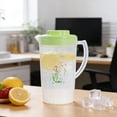 thumbnail image 1 of Rirozkan Plastic Pitcher, Plastic Pitcher with Lid, 1 Gallon Large Juice Pitcher, Orchid Pattern Clear Acrylic Water Jug for Iced Tea Lemonade, 1 of 6