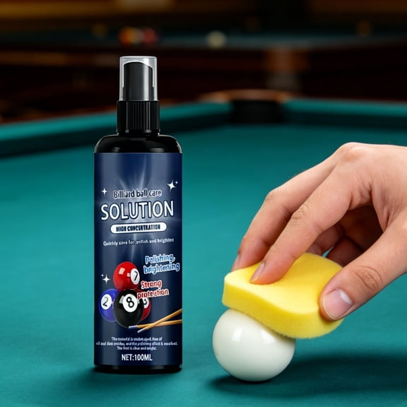 Rirozkan Pool Table Cleaner Kit, Billiard Felt Polishing Agent, Stain Remover Restorer, Maintenance Accessory for Game Room