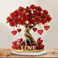 thumbnail image 1 of Rirozkan Rose Tree Acrylic Stand, Valentines Rose Table Decor, Valentines Gifts for Women, Birthday Gifts, Paperweight for Home Office Table Shelf, Red, 1 of 8
