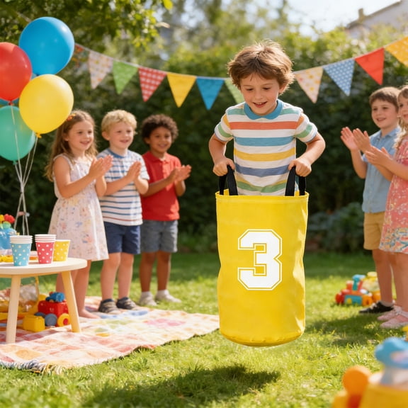 Rirozkan Sack Game Bag, Numeral Printed Jumping Sack for Backyard Group Interactive Activities