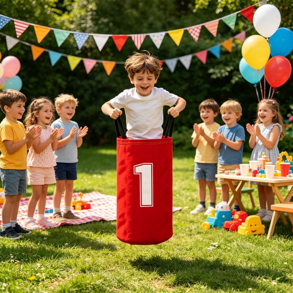 Rirozkan Sack Game Bag, Numeral Printed Jumping Sack for Backyard Group Interactive Activities