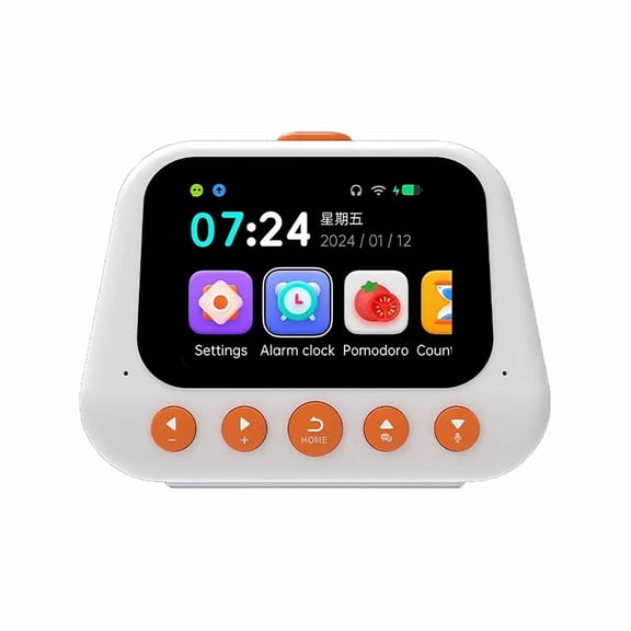 Rirozkan Smart Voice Alarm Clock, Smart Talking Alarm Clock with Voice Control, Wake Up Call Assistant for Bedroom, Bedside
