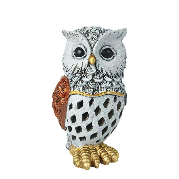 Rirozkan Solar Owl Light, Outdoor Garden Decor with Hollow Resin Statue, Automatic Waterproof Solar Powered Lamp, for Patio Yard Pathway Night Lighting, Multicolor