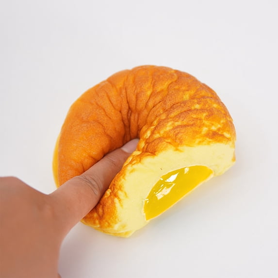 Rirozkan Squishies Sensory Stress Toys, Slow Rising Soft Fidget, Simulation Cream Puff Bread, Stress Relief Squeeze for Anxiety