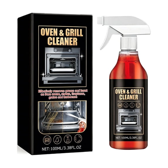 Rirozkan Stove Oven Foam Cleanser, Heavy-Duty Degreaser Spray Grill Rack Stain Protection Kitchen Appliance Cleaner 3.4 fl oz for Grease Removal