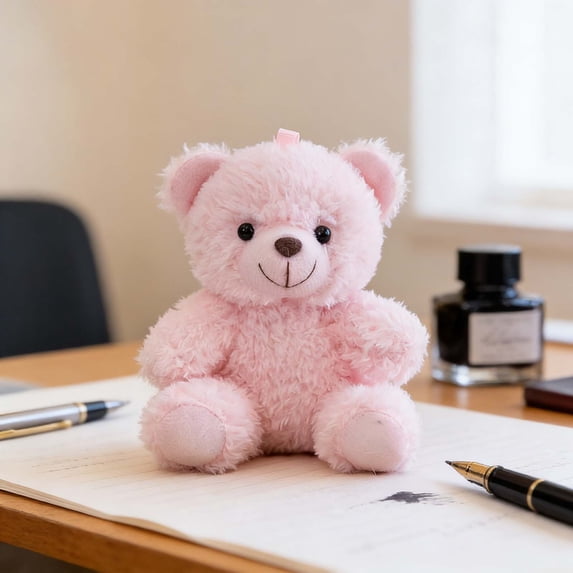 Rirozkan Stuffed Bear Plush Toy, Soft Animal Doll Decorative Ornament for Living Room Bedroom Desk Shelf Gift Giving
