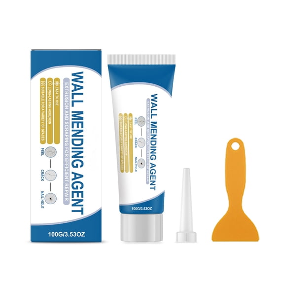 Rirozkan Wall Repair Paste, 3.5 oz Mending Agent with Scraper, Quick Dry Spackling Filler for Cracks Holes, DIY Drywall Patch Compound Kit for Home Wall Ceiling Touch Up