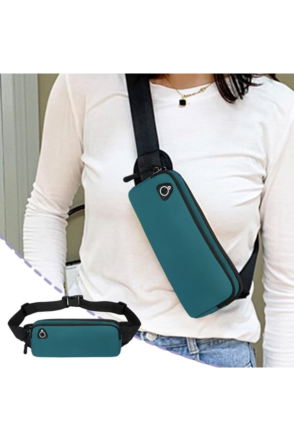 Waterproof Running Belt Bag, Multi Layer Storage Waist Pack Zippered Pouch for Jogging Hiking Travel Daily Commute