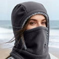 thumbnail image 1 of Rirozkan Winter Neck Gaiter, Thermal Fleece Face Cover, Ear Protection Balaclava, Windproof Cold Weather Mask for Outdoor Sports, Dark Gray, 1 of 7