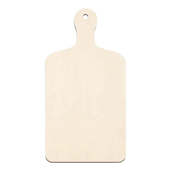 Rirozkan Wooden Cutting Board With Handle, 12x6 Inch Unfinished Paddle, DIY Charcuterie Board, Cheese Serving Platter, Hanging Kitchen Decor for Craft Projects