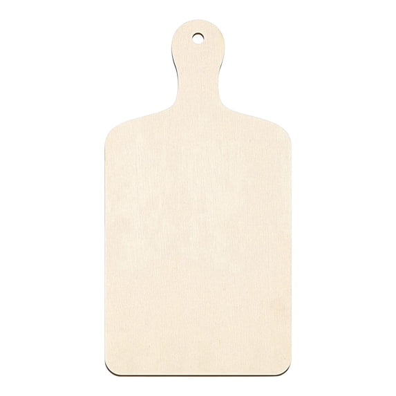 Rirozkan Wooden Cutting Board With Handle, 12x6 Inch Unfinished Paddle, DIY Charcuterie Board, Cheese Serving Platter, Hanging Kitchen Decor for Craft Projects