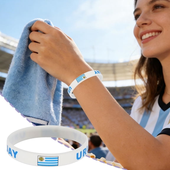 Rirozkan World Football Wristband, 2026 Tournament Flag Bracelet, Canada USA Mexico Fan Gear, Supporters Sports Gift for Soccer Competition Fans