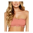 thumbnail image 1 of Ris-k Womens Prowl Textured Ruffled Swim Top Separates Pink S, 1 of 4