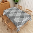 thumbnail image 1 of RisChhery Moroccan Gray Rectangle Tablecloth,52x70 Inch,Wipeable Stain Resistant Table Cover for Kitchen, 1 of 6