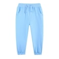 thumbnail image 1 of Risckoth Kids' Jogger Pants Drawstring Waist Cuffed Ankle Side Pockets Casual Sweatpants 2-8 Years, 1 of 5