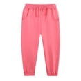 thumbnail image 1 of Risckoth Kids' Jogger Pants Drawstring Waist Cuffed Ankle Side Pockets Casual Sweatpants 2-8 Years, 1 of 5