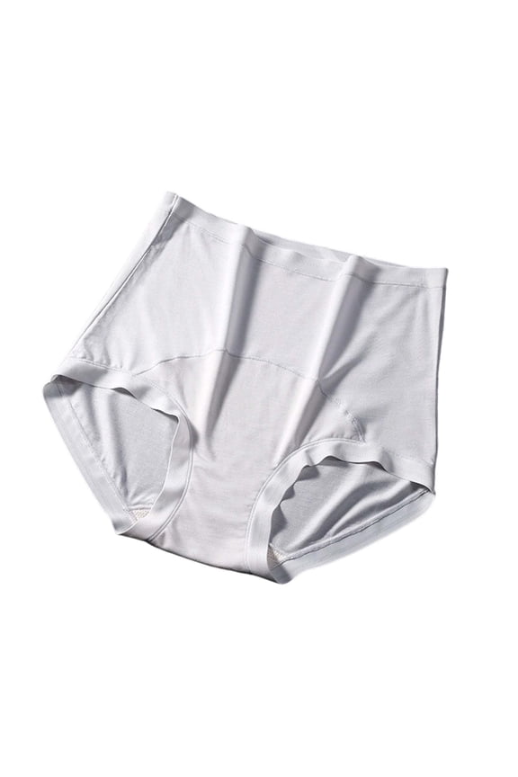 Women Mid Rise Solid Cotton Briefs, Smooth Soft Breathable Daily Panties M-XL