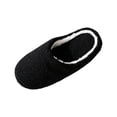 thumbnail image 1 of Risckoth Women's Closed Toe Slippers Plush Fleece Round Head Cozy Indoor Shoes, Black, 1 of 5
