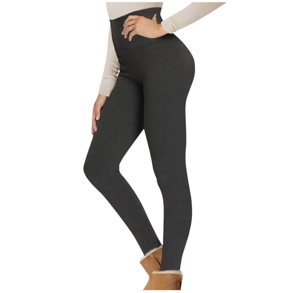 Risckoth Women's Fleece Lined Leggings High Waist Winter Thermal Pants S-L