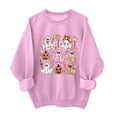 thumbnail image 1 of Risckoth Women's Halloween Sweatshirt Cute Character Grid Print Crew Neck Cuffed Sleeve Hoodless Pullover XS-XL, 1 of 4