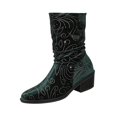 Toe Rhinestone Risckoth Women's Pointed Toe Rhinestone Embellished Slip On Ankle Boots ...