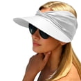 thumbnail image 1 of Risckoth Women's Sun Visor Wide Brim Ruched Front Design Lightweight Outdoor Summer Hat, White, 1 of 5