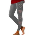 thumbnail image 1 of Risckoth Women's Valentine Leggings Heart Rhinestone Detail High Waist Yoga Pants S-3XL, 1 of 3