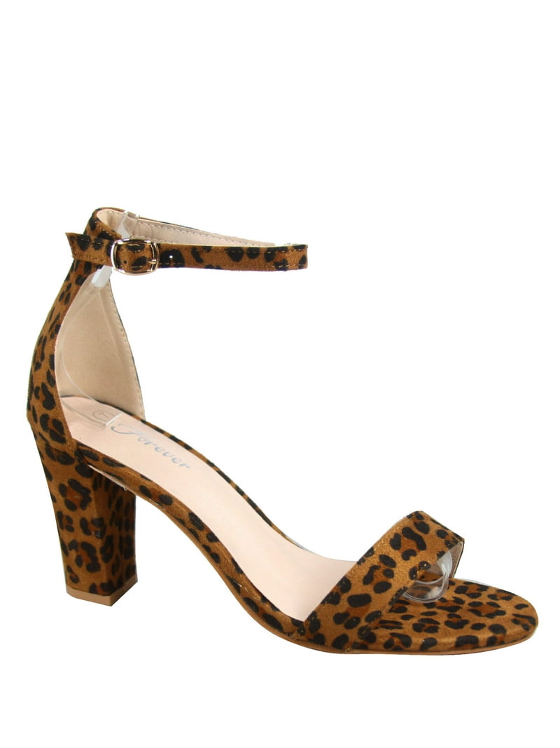 Rise-7 Women's Open Toe Ankle Strap Buckle Chunky High Heels