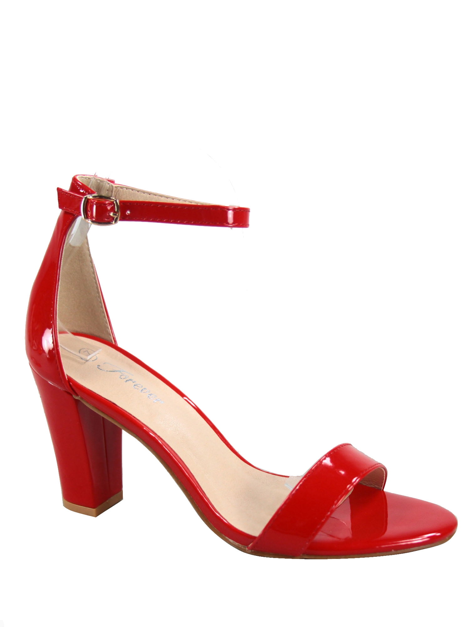 Rise-7 Women's Open Toe Ankle Strap Buckle Chunky High Heels Rise-7 Women's Open Toe Ankle Strap Buckle Chunky High Heels