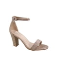 thumbnail image 1 of Rise-7 Women's Open Toe Ankle Strap Buckle Chunky High Heels Sandals Shoes ( Rose Gold, 6.5 ), 1 of 2